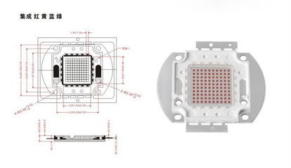 【50w 三年质保厂家直销30-200w 蓝光 大功率led集成灯珠 cob面光源】价格,厂家,图片,其他LED产品,安徽照明电子科技-
